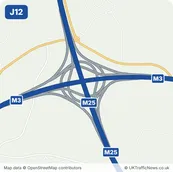 Map of M25 junction 12