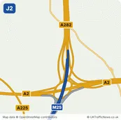Map of M25 junction 2