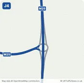 Map of M25 junction 4