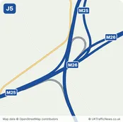 Map of M25 junction 5