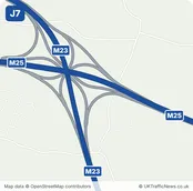 Map of M25 junction 7