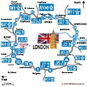 map of m25 junctions Map Of All M25 Motorway Junctions map of m25 junctions
