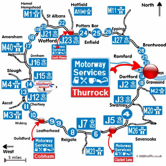 map of where Thurrock services is